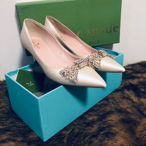 Rare🧚🏻‍♀️Kate spade ♠️ crystal satin pumps